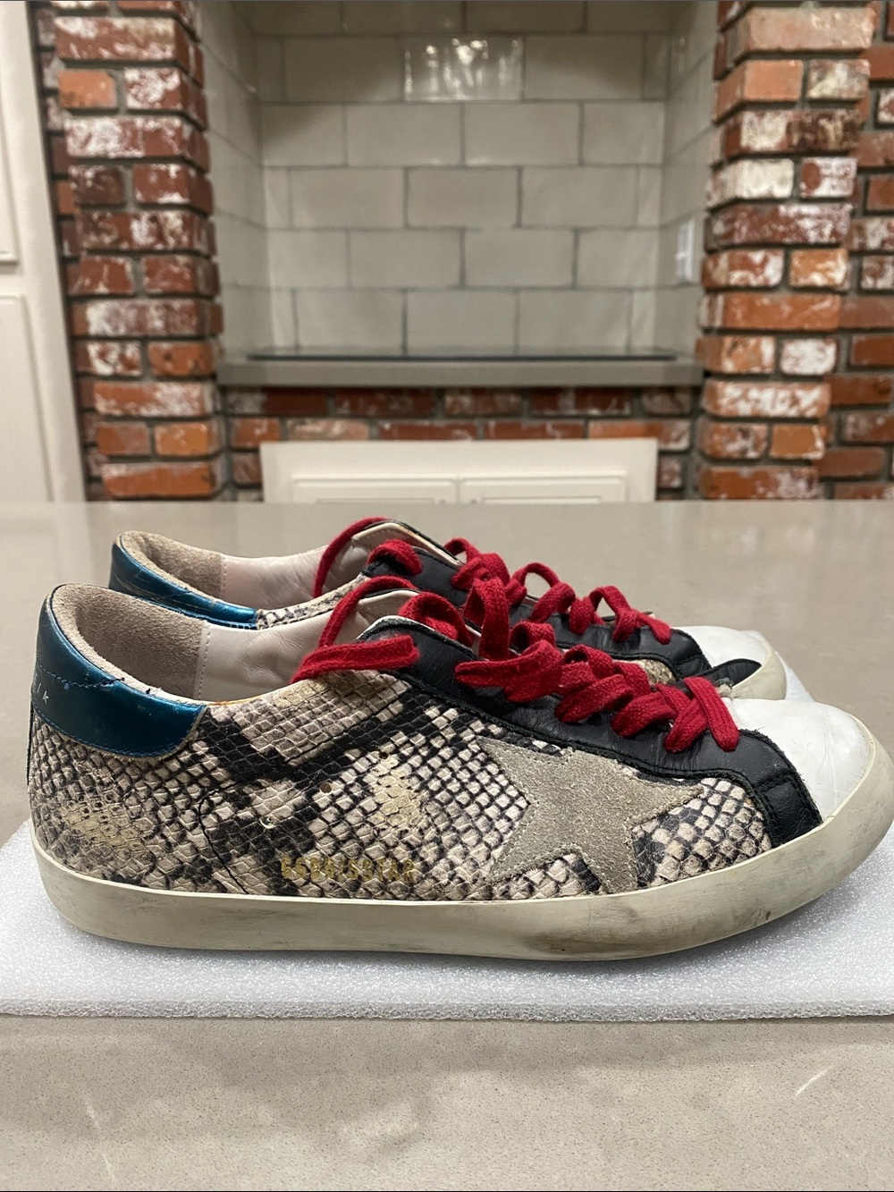 golden goose snake print sneakers euro 40 womens 10